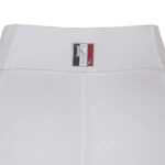 Detail logo Kingsland rijlegging Katinka Classic Full Grip wit