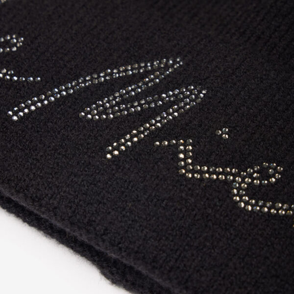 Close up LeMieux Glitter Muts zwart voorzijde