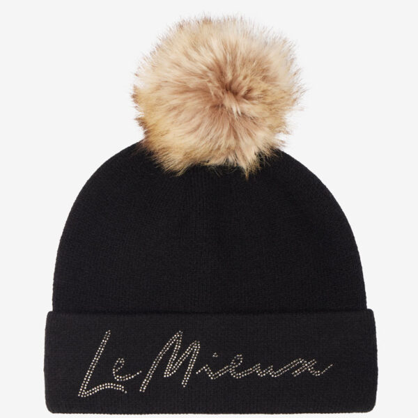 LeMieux Glitter Muts zwart voorzijde
