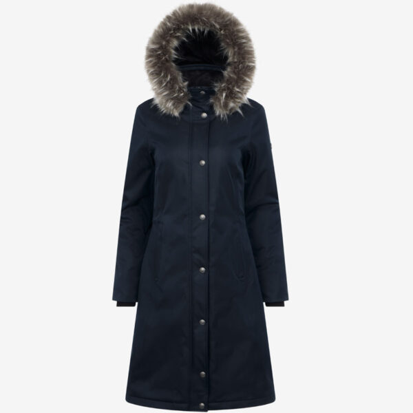 Voorzijde LeMieux Lange Jas Anya Waterdicht Navy
