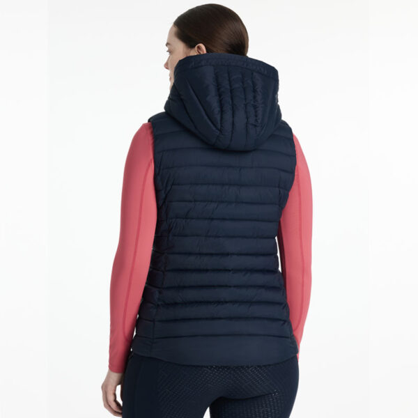 Achterzijde Puffer Bodywarmer LeMieux Rose Navy