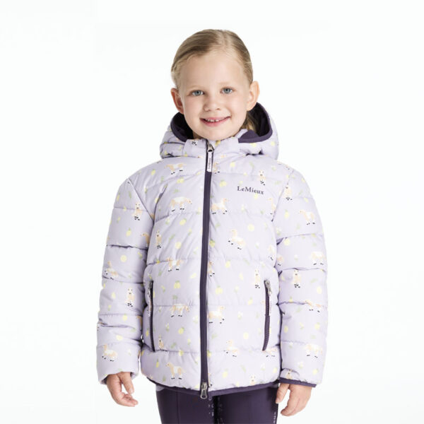 LeMieux Puffer Jas Lilo Kids Lilac voorzijde