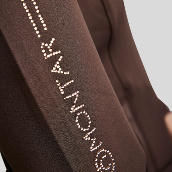 Detail strass Montar Vest MoFlora bruin/rosegoud