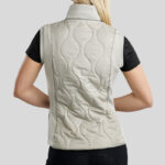 Achterzijde bodywarmer Montar MoMary Light Silver Grey