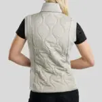Achterzijde bodywarmer Montar MoMary Light Silver Grey