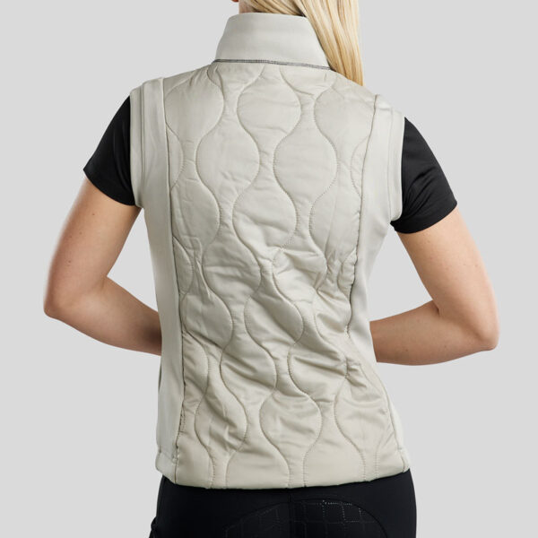 Achterzijde bodywarmer Montar MoMary Light Silver Grey
