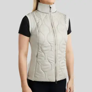 Montar bodywarmer MoMary Light Silver Grey voorzijde