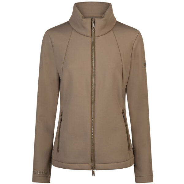 Pikeur Fleece Vest 8040 Slate Brown voorzijde