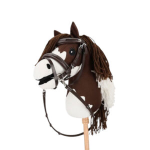QHP Hobby Horse Hoofdstel Luxe Stiksel Bruin