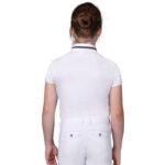 QHP wedstrijdshirt Kae Junior wit achterzijde