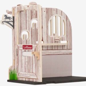 LeMieux Spielzeug-Ponystall-Set, Holz, offene Ansicht