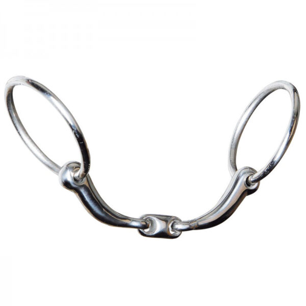 Harry's Horse Watertrens Dubbel Gebroken Anatomisch RVS 14 mm Zilver