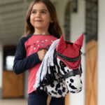 Nahaufnahme des Steckenpferdes LeMieux Dakota Appaloosa