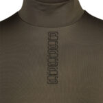 Strassdetail unter dem Kragen Pikeur Strass Shirt 8273 Deep Khaki