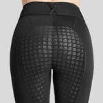Detail Grip Sitz Reitleggings Montar MoEdith Crystal schwarz
