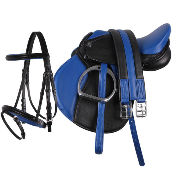 Zadelset QHP Compleet Blauw/Zwart