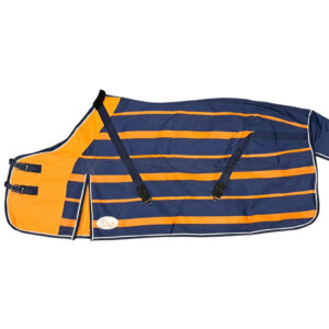 Harry's Horse zomerdeken TwoTone Stripe Navy/Oranje