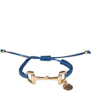 Horka Gevlochten Armbandje Bit Blauw/Goud
