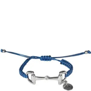 Horka Gevlochten Armbandje Bit Blauw/Zilver