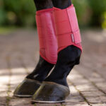 Mesh Brushing Boots LeMieux Cranberry lifestyle