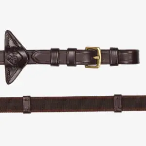 LeMieux Rubber Grip Continental Teugels Havana/Brass