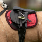 Close up LeMieux Toy Pony Pad Cranberry