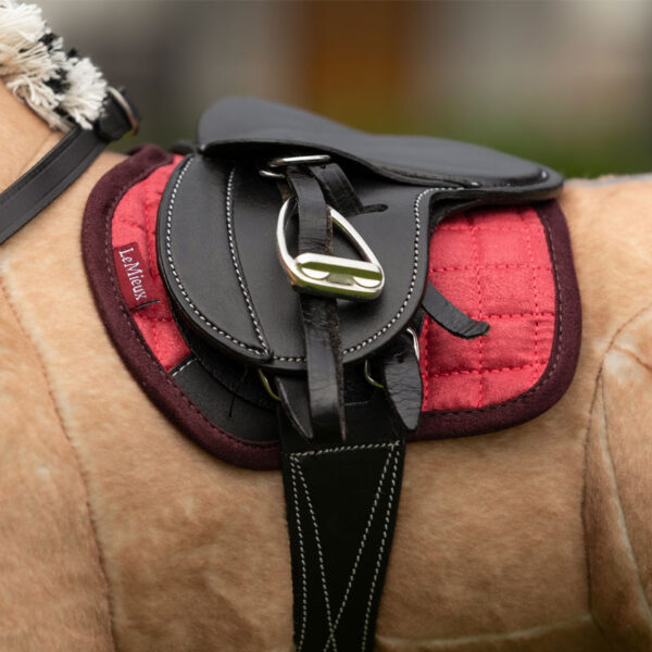 Close up LeMieux Toy Pony Pad Cranberry