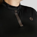 Detail crystal steentjes Montar Longsleeve Briella Curve Zwart