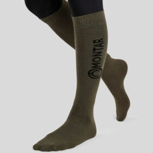 Paardrijsokken Montar Logo Dusty Green