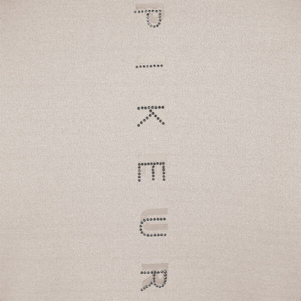 Detail strass logo Pikeur Polartec Vest 8031 Pale Grey
