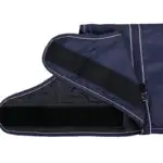 Detail voorsluiting QHP veulendeken 100 Grams navy