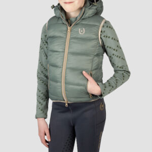 Red Horse Bodywarmer Rai Kids Hunter Green voorzijde