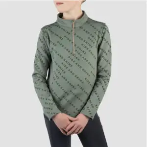 Red Horse Shirt Kimi Kids Hunter Green voorzijde