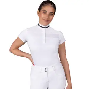 Voorzijde wedstrijdshirt QHP Kae dames wit