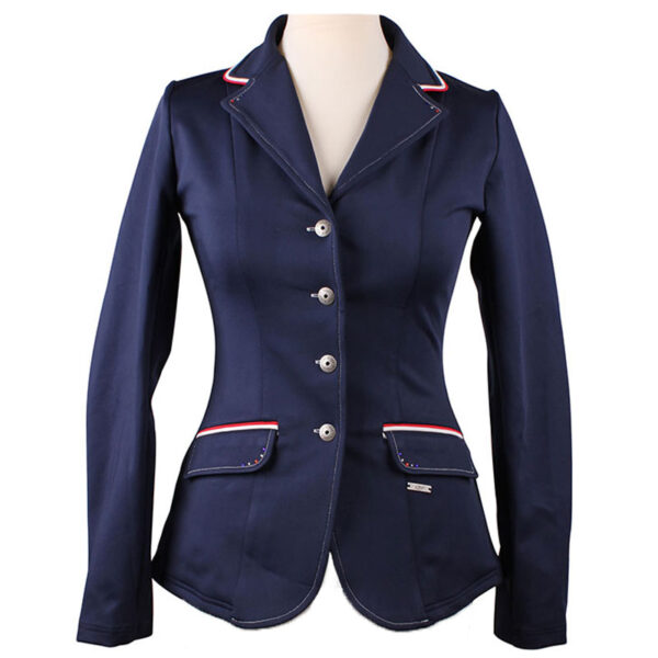 QHP Wedstrijdjas Coco Navy/Wit/Rood