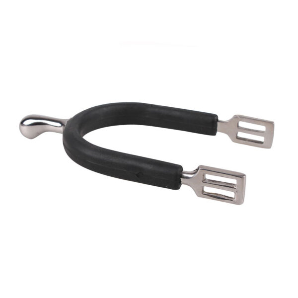 QHP Knopsporen Met Rubber RVS Zilver