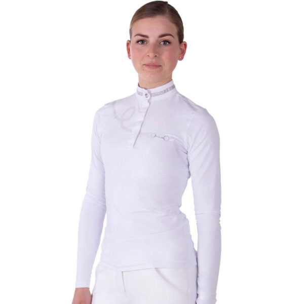 Wedstrijdshirt QHP Fenna wit voorzijde