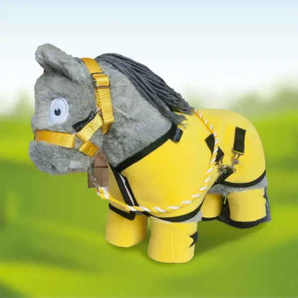 Sfeerfoto Crafty Ponies Fleecedeken Set Geel voorzijde