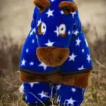 Crafty Ponies Dekenset met hals blauw ster detail staartzak