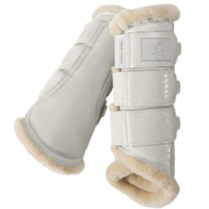 Eskadron Platinum peesbeschermers Faux Fur Croco Pearl Grey