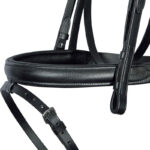 Detail neusriem Harry's Horse hoofdstel Nero Soft zwart/zwart