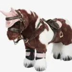 Toy Pony hoofdstel LeMieux bruin sfeerfoto met roze