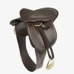 Zijaanzicht Toy Pony zadel LeMieux bruin