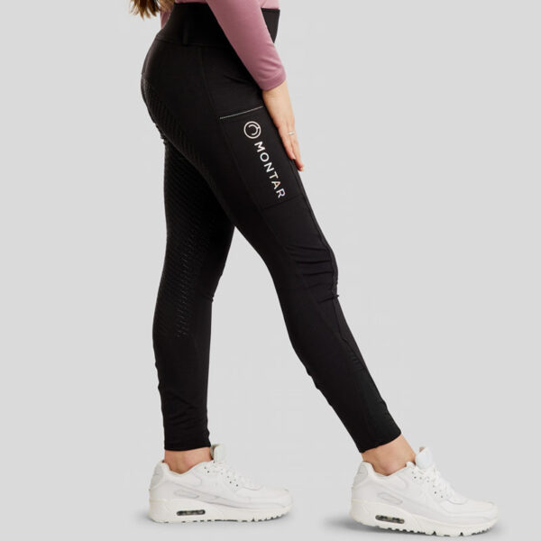 Montar Rijlegging MoCha Full Grip Kids Zwart zijaanzicht