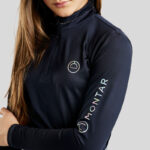Detail logo en steentjes Montar Trainingsshirt MoCha Kids Navy