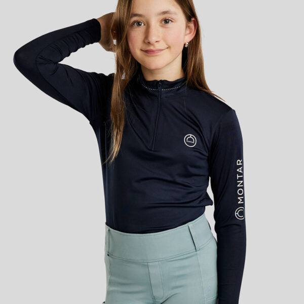 Montar Trainingsshirt MoCha Kids Navy voorzijde