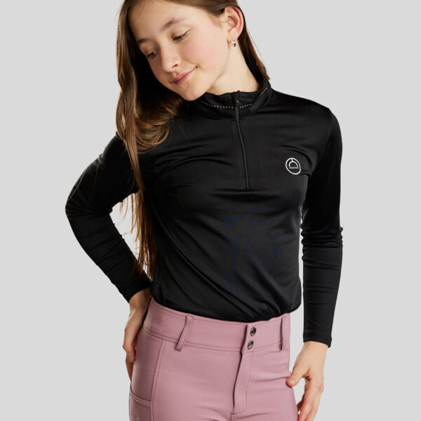 Montar Trainingsshirt MoCha Kids Zwart voorzijde
