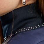 Detail kraag bodywarmer Montar MoCha Navy