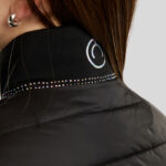 Detail kraag bodywarmer Montar MoCha Zwart