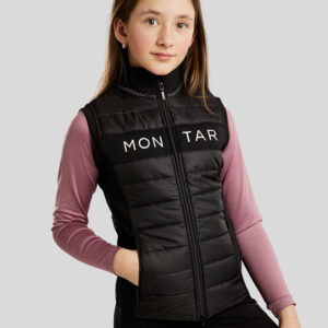 Montar bodywarmer MoCha kids Zwart voorzijde